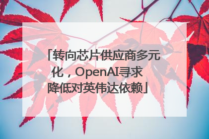 转向芯片供应商多元化，OpenAI寻求降低对英伟达依赖